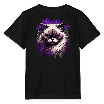 Arrogant Ragdoll Cat - Stanley/Stella MINI CREATOR Kids’ T-Shirt - black - Front - Mikhail (115cm)