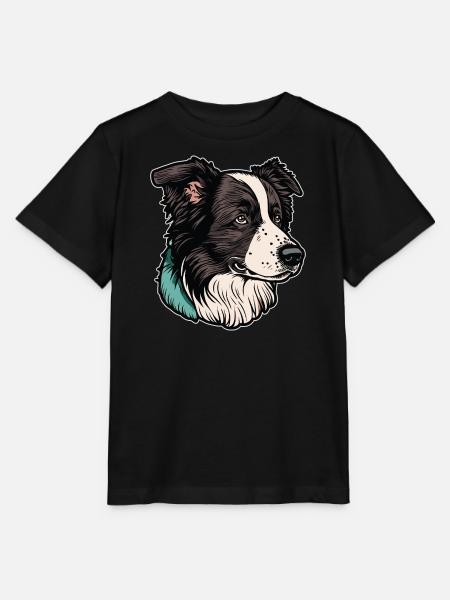 Border Collie - Stanley/Stella T-shirt MINI CREATOR til børn - sort