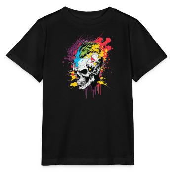 Rainbow Zombie Skull - Stanley/Stella Kinder T-Shirt MINI CREATOR  - Schwarz - Vorne - Mikhail (115cm)
