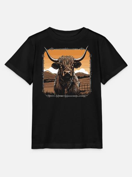 Schottisches Hochlandrind - Stanley/Stella Kinder T-Shirt MINI CREATOR - Schwarz