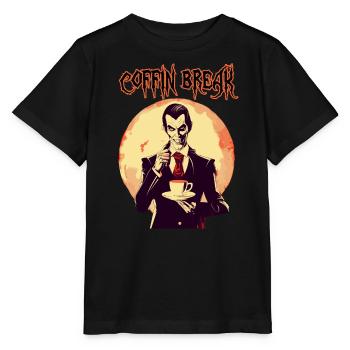 Ein Vampir trinkt Kaffee - Stanley/Stella Kinder T-Shirt MINI CREATOR  - Schwarz - Vorne - Mikhail (115cm)