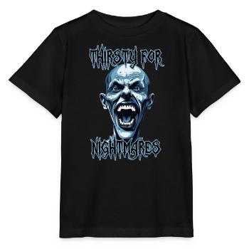 Cauchemar croc vampire comme homme, fou, horreur - T-shirt bio MINI CREATOR Stanley/Stella Enfant - noir - Devant - Mikhail (115cm)