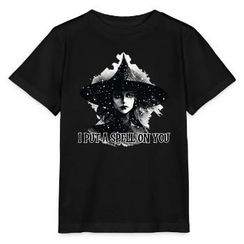 Sorcière, je te jette un sort - T-shirt bio MINI CREATOR Stanley/Stella Enfant - noir - Devant - Mikhail (115cm)