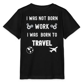 Je suis né pour voyager - T-shirt bio MINI CREATOR Stanley/Stella Enfant - noir - Devant - Mikhail (115cm)