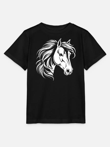 Pferdeportrait - Stanley/Stella T-shirt MINI CREATOR til børn - sort