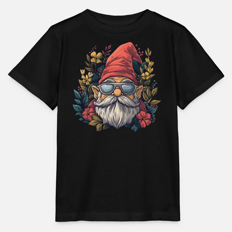 Lustiger Gartenzwerg mit Sonnenbrille - Stanley/Stella Kinder T-Shirt MINI CREATOR  - Schwarz