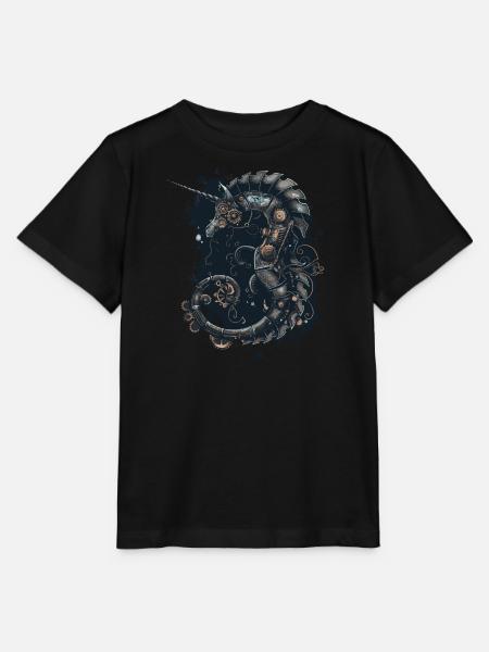 Steampunk Seepferdchen - Stanley/Stella Kinder T-Shirt MINI CREATOR - Schwarz