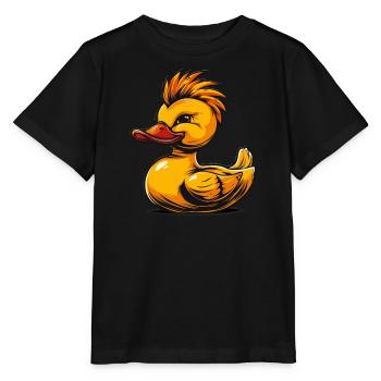 Punk canard en caoutchouc - T-shirt bio MINI CREATOR Stanley/Stella Enfant - noir - Devant - Mikhail (115cm)