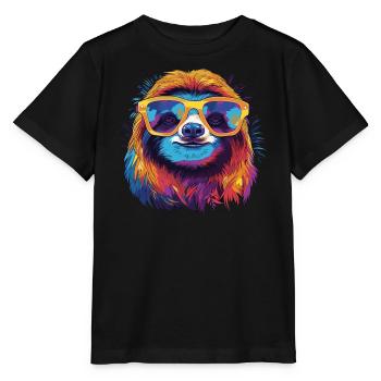 Cool Sloth - Stanley/Stella MINI CREATOR Kids’ T-Shirt - black - Front - Mikhail (115cm)