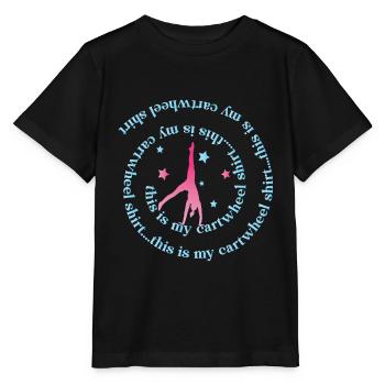 Radschlag Repeat Gymnastik - Stanley/Stella Kinder T-Shirt MINI CREATOR  - Schwarz - Vorne - Mikhail (115cm)