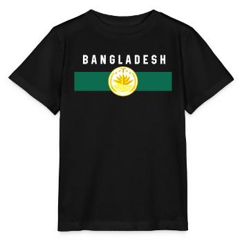 Bangladesch - Fahne und Wappen, Seerose - Stanley/Stella Kinder T-Shirt MINI CREATOR  - Schwarz - Vorne - Mikhail (115cm)