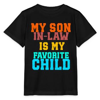 Mein Schwiegersohn ist mein Lieblingskind - Stanley/Stella Kinder T-Shirt MINI CREATOR  - Schwarz - Vorne - Mikhail (115cm)