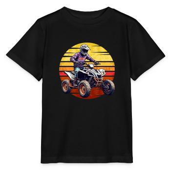 Quad Moto Tout Terrain - T-shirt bio MINI CREATOR Stanley/Stella Enfant - noir - Devant - Mikhail (115cm)