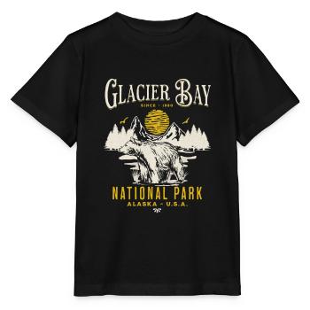 Parc national de Glacier Bay, Alaska - T-shirt bio MINI CREATOR Stanley/Stella Enfant - noir - Devant - Mikhail (115cm)