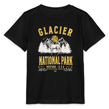 Glacier National Park Montana U.S.A - Stanley/Stella MINI CREATOR Kids’ T-Shirt - black - Front - Mikhail (115cm)