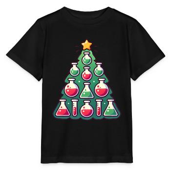 Chemistry Christmas Tree Design - Stanley/Stella MINI CREATOR Kids’ T-Shirt - black - Front - Mikhail (115cm)