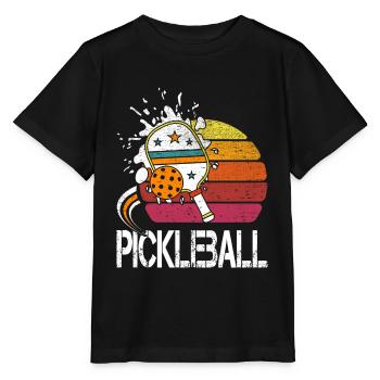 pickleball,-2 t-shirt, - T-shirt bio MINI CREATOR Stanley/Stella Enfant - noir - Devant - Mikhail (115cm)