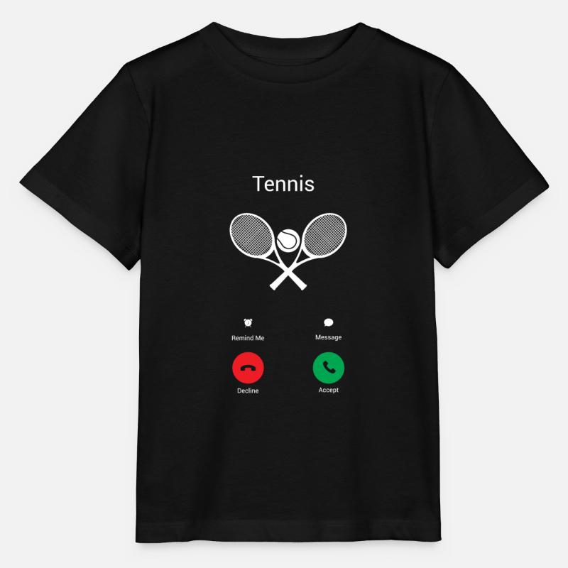 Tennis ruft! - Stanley/Stella Kinder T-Shirt MINI CREATOR  - Schwarz