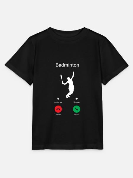 BADMINTON RUFT! ICH MUSS BADMINTON SPIELEN GEHEN! - Stanley/Stella Kinder T-Shirt MINI CREATOR  - Schwarz
