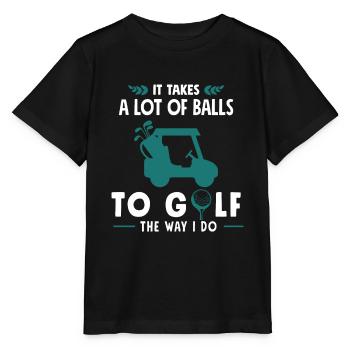 Golf Golfer Golfen - Stanley/Stella Kinder T-Shirt MINI CREATOR  - Schwarz - Vorne - Mikhail (115cm)