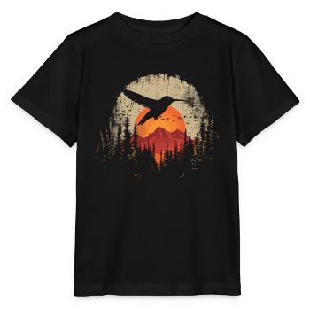 Kolibri Vogel Natur Tiere Wildnis Nektar - Stanley/Stella Kinder T-Shirt MINI CREATOR  - Schwarz - Vorne - Mikhail (115cm)