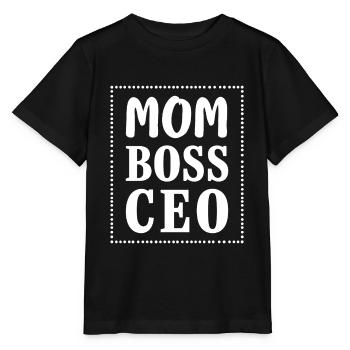 Mom CEO Mental de maman fort - T-shirt bio MINI CREATOR Stanley/Stella Enfant - noir - Devant - Mikhail (115cm)