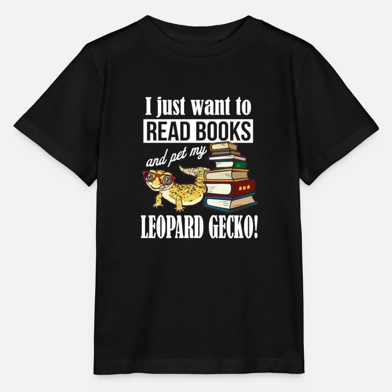 Leopard Gecko - Stanley/Stella MINI CREATOR Kids’ T-Shirt - black