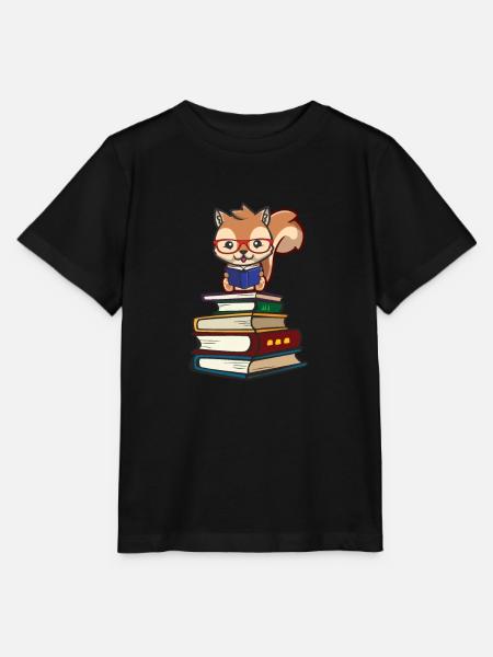 Eichhörnchen - Stanley/Stella Kinder T-Shirt MINI CREATOR  - Schwarz