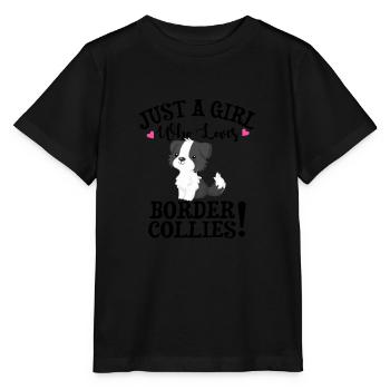 Border Collie - T-shirt bio MINI CREATOR Stanley/Stella Enfant - noir - Devant - Mikhail (115cm)