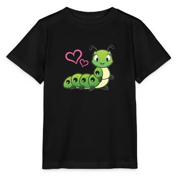 Raupe für Frauen und Kinder - Stanley/Stella Kinder T-Shirt MINI CREATOR  - Schwarz - Vorne - Mikhail (115cm)