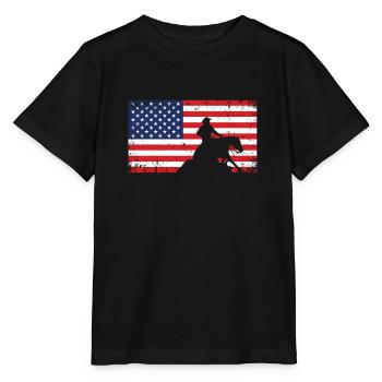 Cheval de reining - T-shirt bio MINI CREATOR Stanley/Stella Enfant - noir - Devant - Mikhail (115cm)