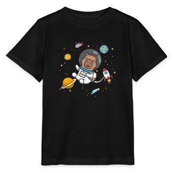 Capybara - Stanley/Stella Kinder T-Shirt MINI CREATOR  - Schwarz - Vorne - Mikhail (115cm)