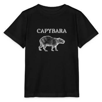 Capybara - Stanley/Stella Kinder T-Shirt MINI CREATOR  - Schwarz - Vorne - Mikhail (115cm)
