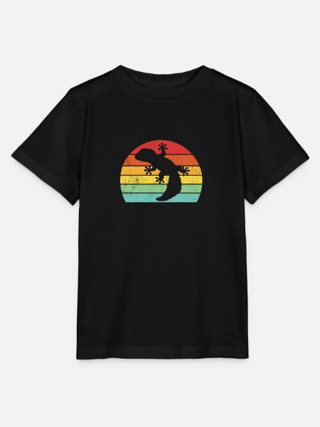 Leopardgecko - Stanley/Stella Kinder T-Shirt MINI CREATOR  - Schwarz