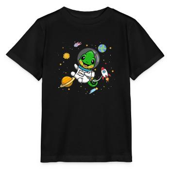 Caméléon - T-shirt bio MINI CREATOR Stanley/Stella Enfant - noir - Devant - Mikhail (115cm)