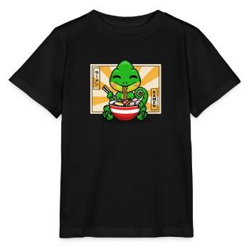 Caméléon - T-shirt bio MINI CREATOR Stanley/Stella Enfant - noir - Devant - Mikhail (115cm)