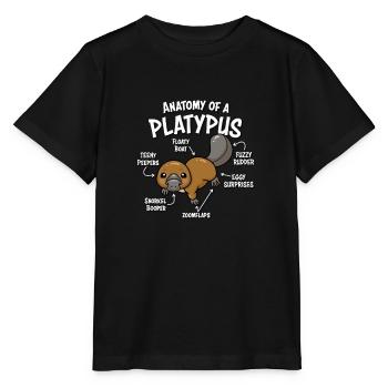 Ornithorynque - T-shirt bio MINI CREATOR Stanley/Stella Enfant - noir - Devant - Mikhail (115cm)