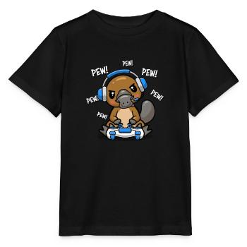 Schnabeltier - Stanley/Stella Kinder T-Shirt MINI CREATOR  - Schwarz - Vorne - Mikhail (115cm)