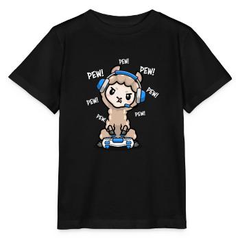 Lama - Stanley/Stella Kinder T-Shirt MINI CREATOR  - Schwarz - Vorne - Mikhail (115cm)