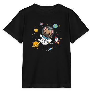 French Bulldog - Stanley/Stella MINI CREATOR Kids’ T-Shirt - black - Front - Mikhail (115cm)