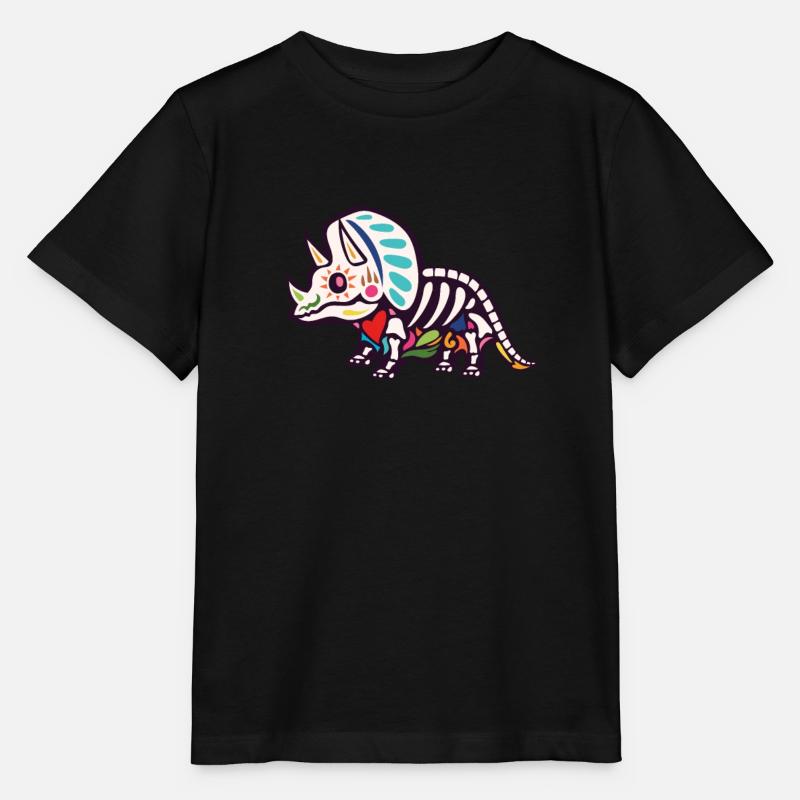 Triceratops - Stanley/Stella MINI CREATOR Kids’ T-Shirt - black