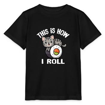 Gray Tabby Cat - Stanley/Stella MINI CREATOR Kids’ T-Shirt - black - Front - Mikhail (115cm)