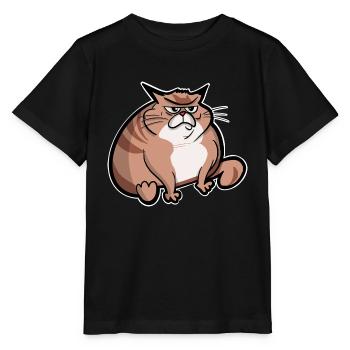 Dicke Katze - Stanley/Stella Kinder T-Shirt MINI CREATOR  - Schwarz - Vorne - Mikhail (115cm)