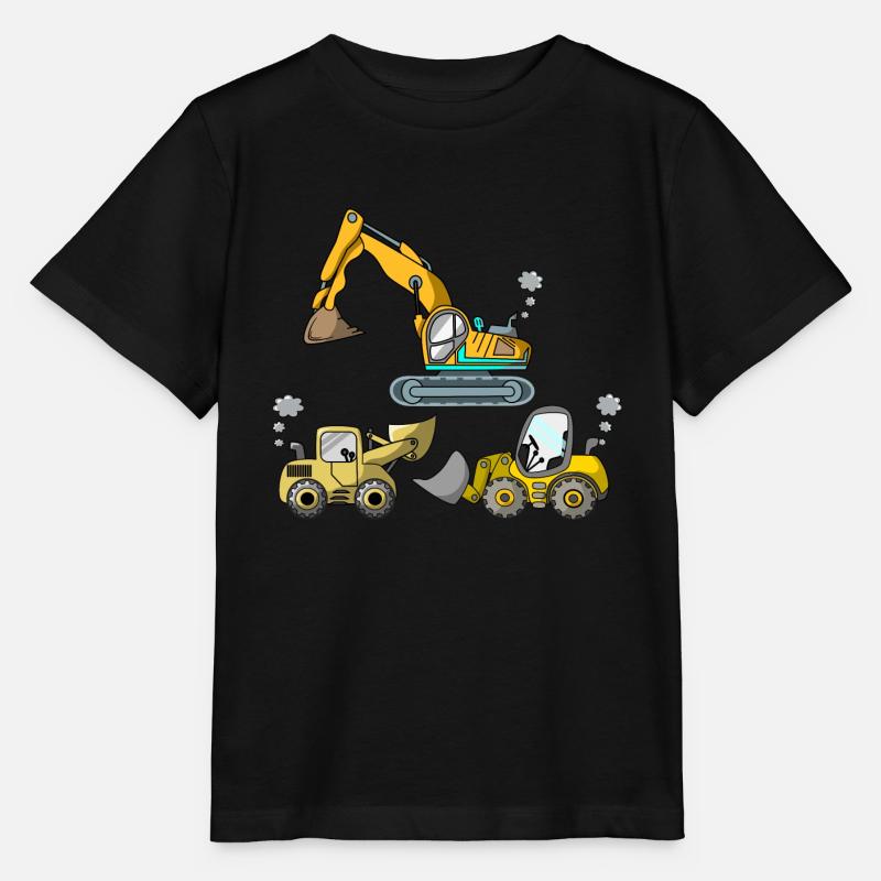 Excavator construction site - Stanley/Stella MINI CREATOR Kids’ T-Shirt - black