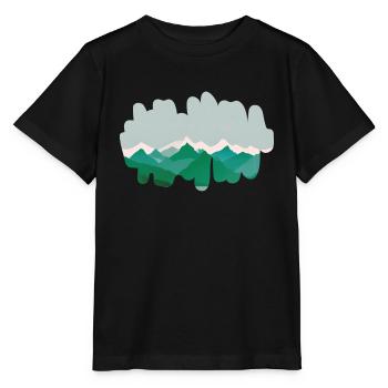 Montagnes forestières dans la brume matinale - T-shirt bio MINI CREATOR Stanley/Stella Enfant - noir - Devant - Mikhail (115cm)