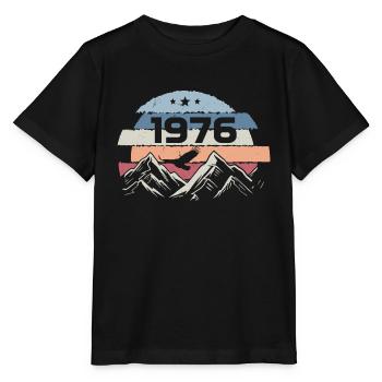 Original 1976 Millésime 1976 Anniversaire 1976 - T-shirt bio MINI CREATOR Stanley/Stella Enfant - noir - Devant - Mikhail (115cm)