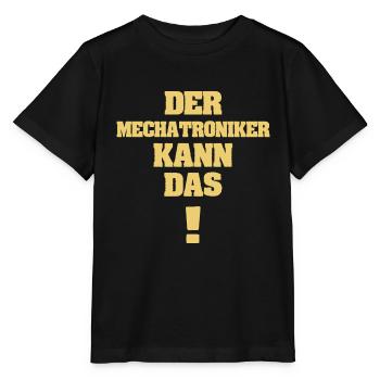 Geschenk für Mechatroniker - Stanley/Stella Kinder T-Shirt MINI CREATOR  - Schwarz - Vorne - Mikhail (115cm)