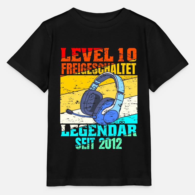 Level 10 freigeschaltet - Stanley/Stella Kinder T-Shirt MINI CREATOR  - Schwarz