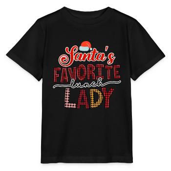 Santa's Favorite Lunch Lady - Stanley/Stella MINI CREATOR Kids’ T-Shirt - black - Front - Mikhail (115cm)