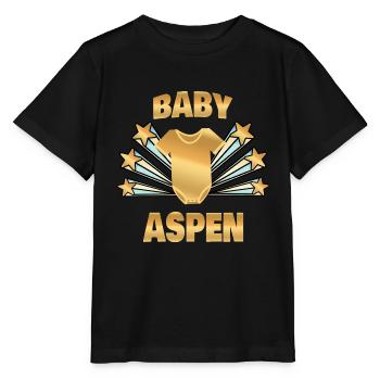 Geschenk für Aspen - Stanley/Stella Kinder T-Shirt MINI CREATOR  - Schwarz - Vorne - Mikhail (115cm)